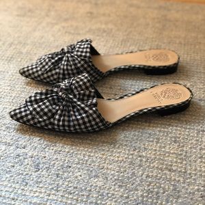 Vince Camuto Gingham Pointy Tow Mule (10)